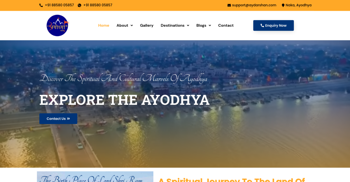 Ayodhya Darshan Website Development