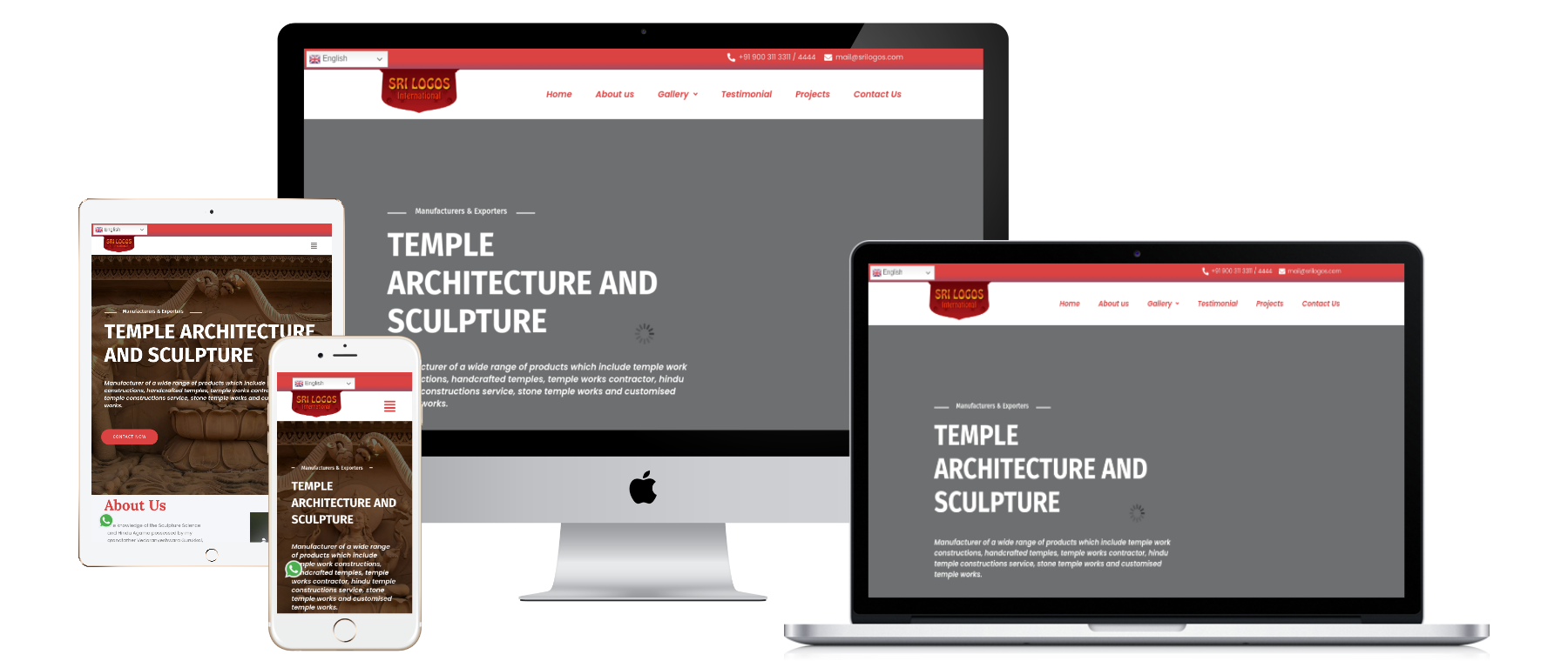 Srilogos temple construction website